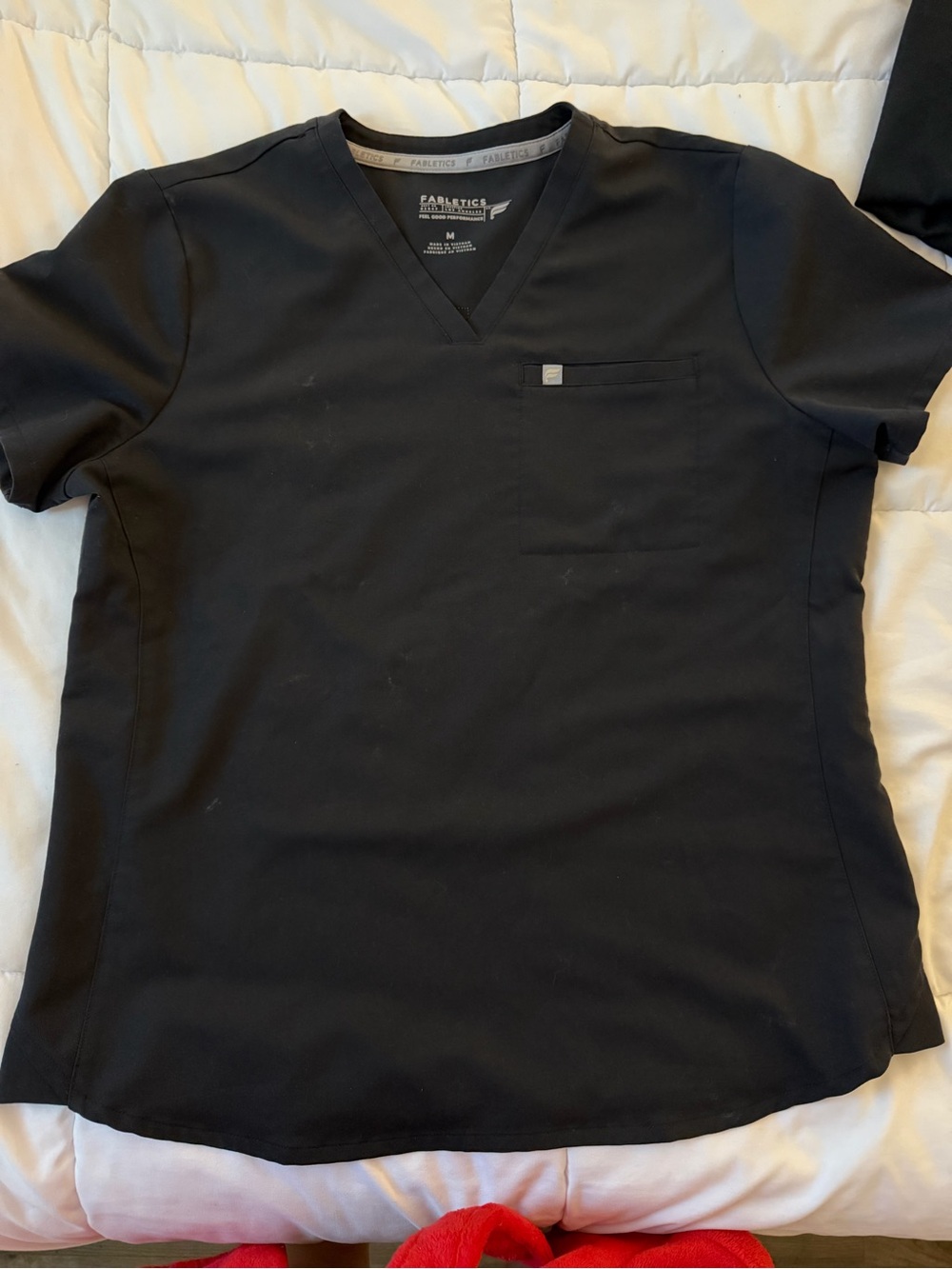 Women’s Fabletics Black V-Neck Scrub Top